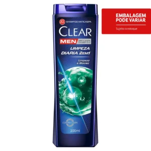 Kit c/ 06 und Shampoo Anticaspa Clear Limpeza Diária 2 em 1 200ml