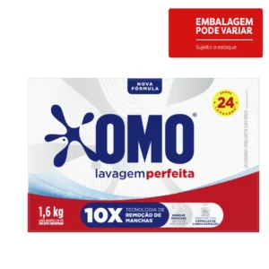 Kit c/09 und - Lava-Roupas Pó Omo Lavagem Perfeita 1.6KG