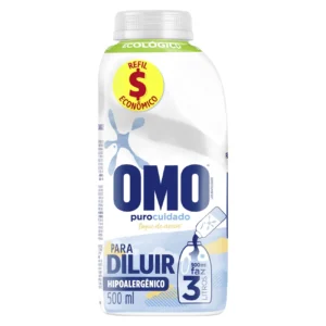 Kit c/12 und - Detergente Líquido OMO Para Diluir Puro Cuidado 500mL