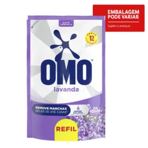 Kit c/06 und - Lava-Roupas Líquido Lavanda Omo Sachê 900ml Refil