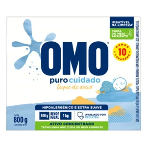Kit c/10 und - Sabão em Pó Omo Puro Cuidado 800g