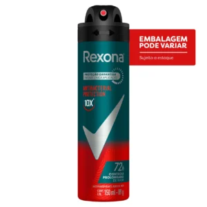 Kit c/04 und - Antitranspirante Aerossol Rexona Antibacterial Protection Men 150mL