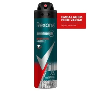 Kit c/04 und - Desodorante Aerosol Rexona Masculino Antibacteriano + Invisible 150Ml