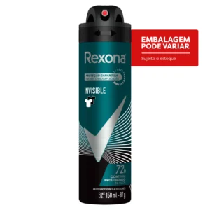 Kit c/04 und - Desodorante Aerosol Rexona Masculino Invisible 150Ml